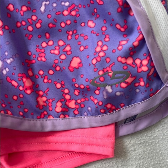 Champion Purple and Pink Athletic Shorts with Layered Design - Picture 4 of 4